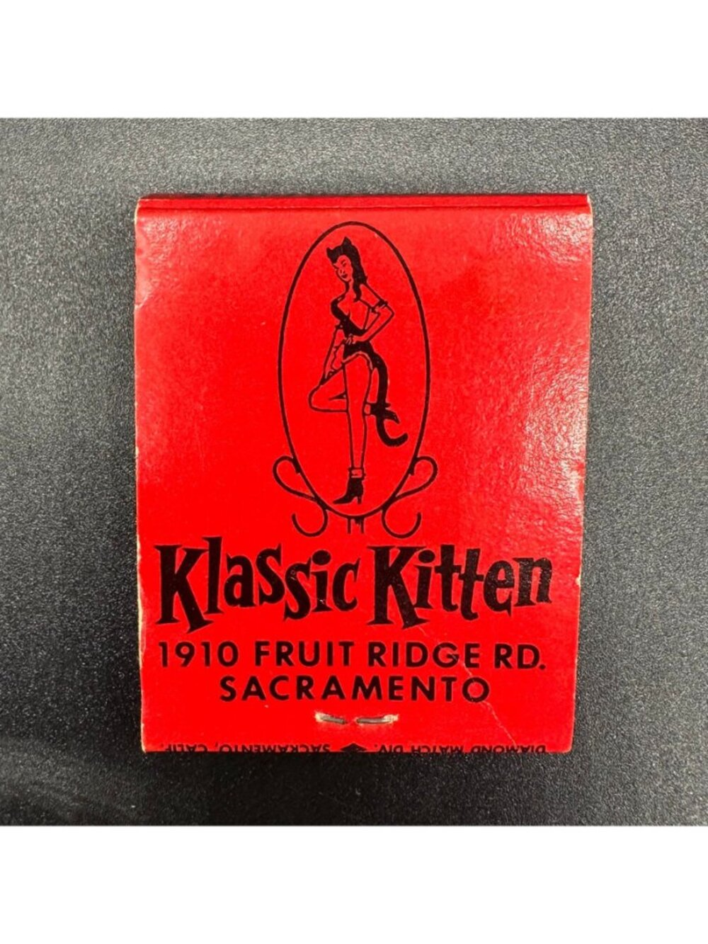 Vintage Matchbook Cover Klassic Kitten Sacramento Go Go Girls Advertising Pinup - Picture 2 of 7
